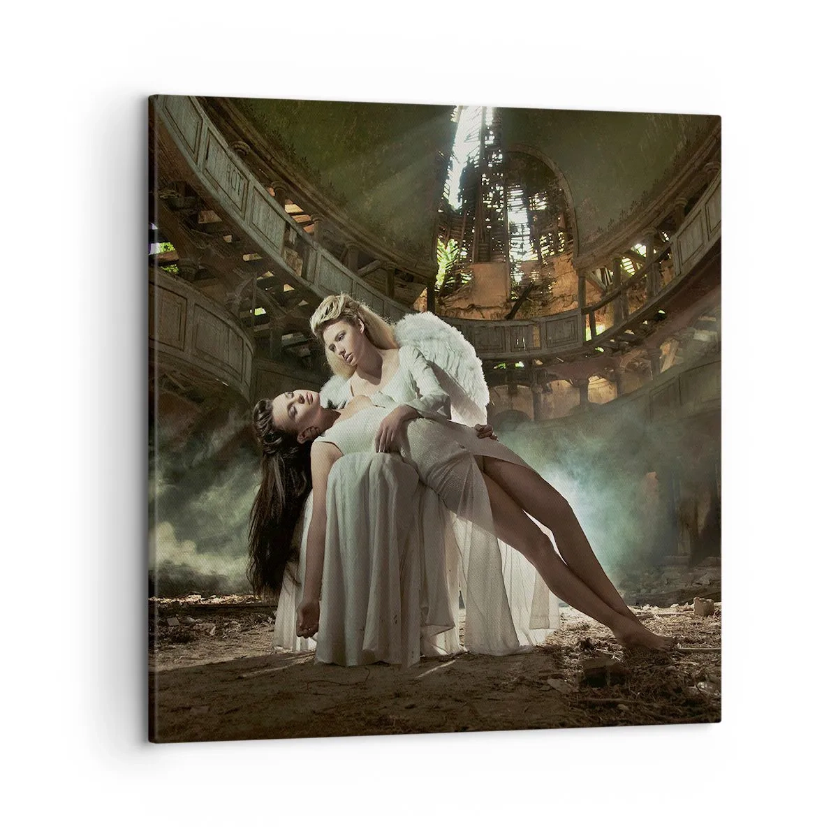 Schilderen op canvas - De geest van het oude theater - 50x50 cm