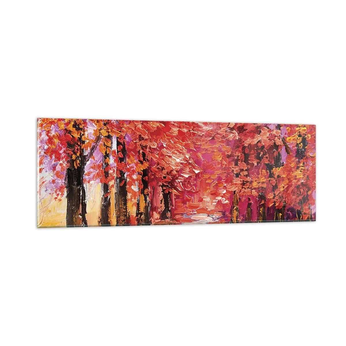 Schilderen op glas - Herfst impressie - 90x30 cm