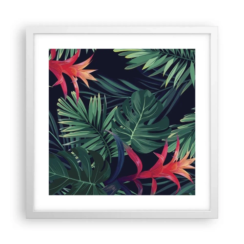 Poster in een witte lijst - Ontsteken in het groen - 40x40 cm