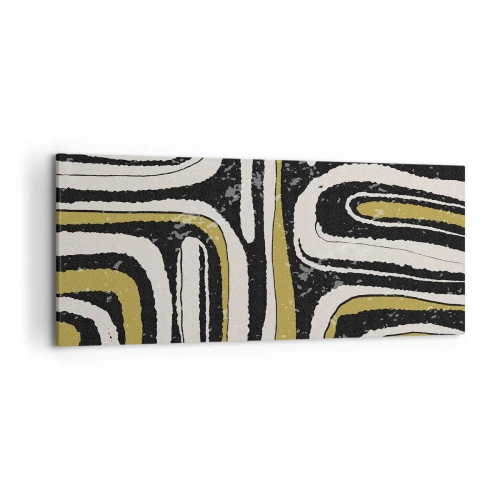 Schilderen op canvas - Compositie: wegen en steegjes - 120x50 cm