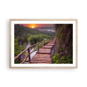 Een poster in een licht eiken lijst - Ongelooflijke schoonheid - 70x50 cm