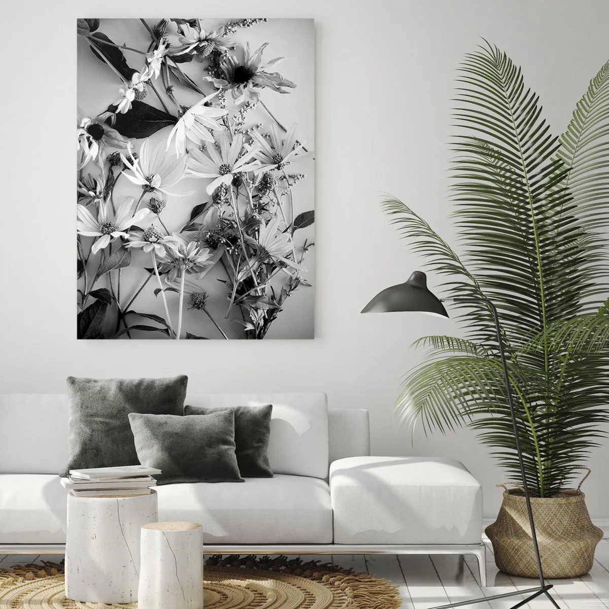 Schilderen op glas - Niet-boeket bloemen - 50x70 cm