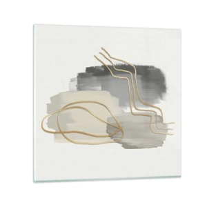 Schilderen op glas - Duur en beweging - 30x30 cm