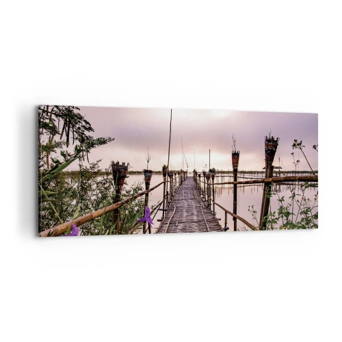 Schilderen op canvas - Rust en stilte van Azië - 100x40 cm