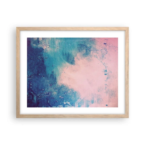 Een poster in een licht eiken lijst - Hemelse omhelzingen - 50x40 cm