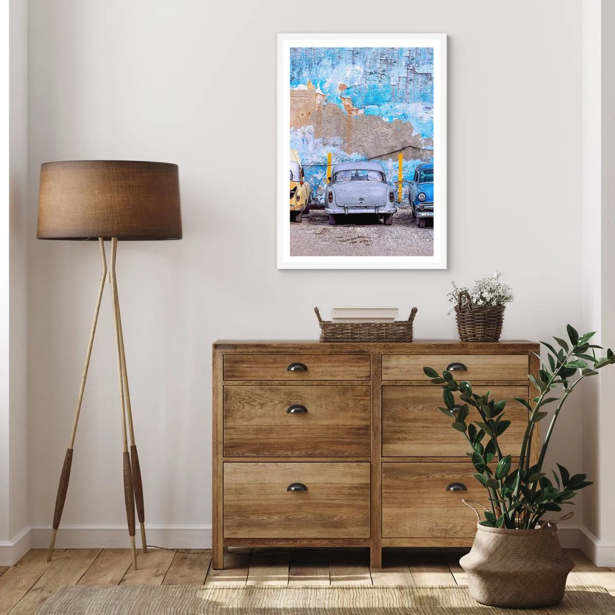 Poster in een witte lijst - Veteranenbijeenkomst - 61x91 cm