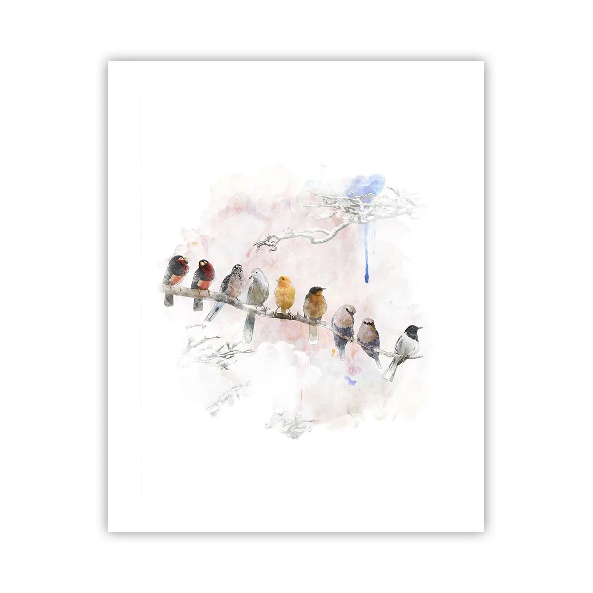 Poster - Gevleugelde ontmoeting - 40x50 cm