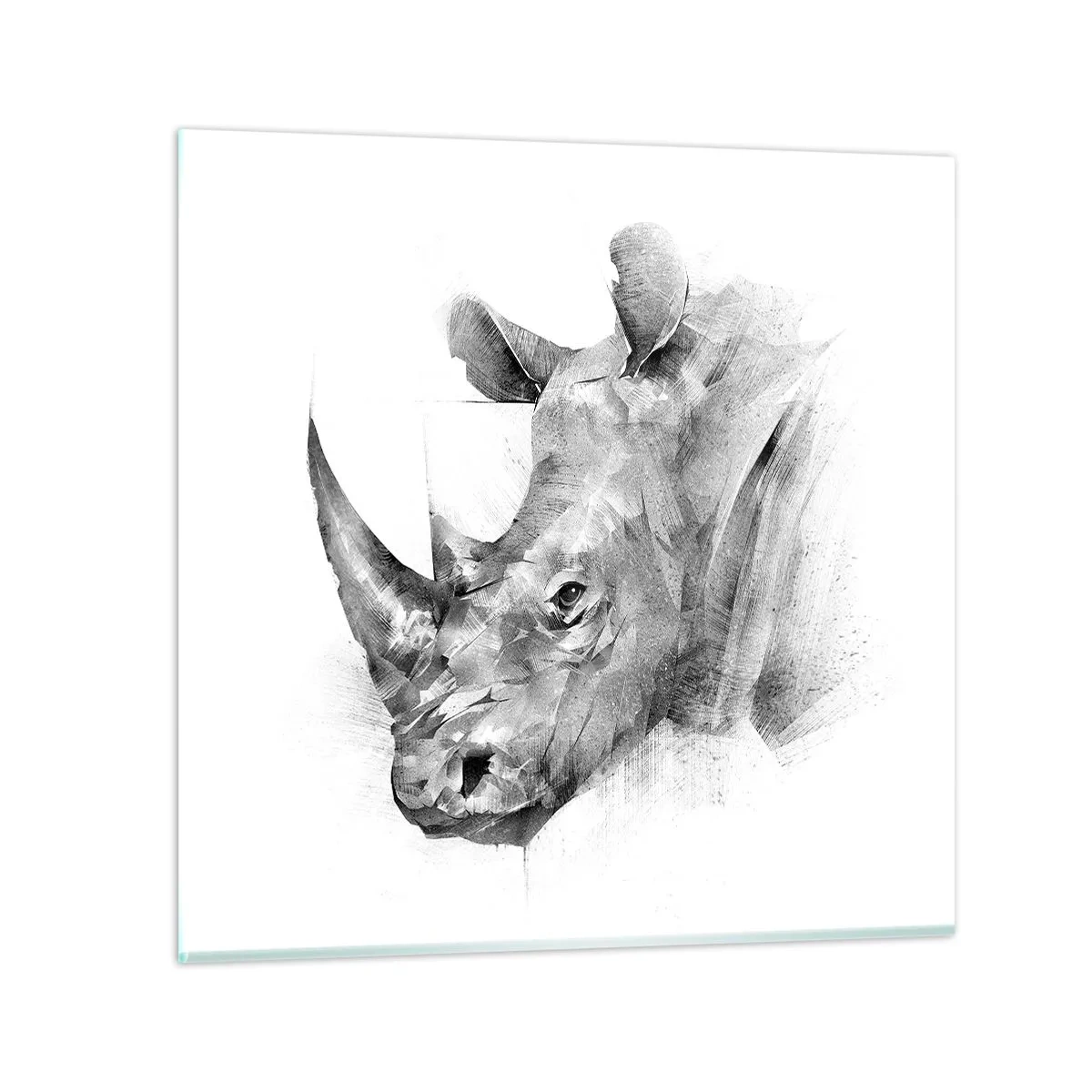 Schilderen op glas - Afrikaans portret - 40x40 cm