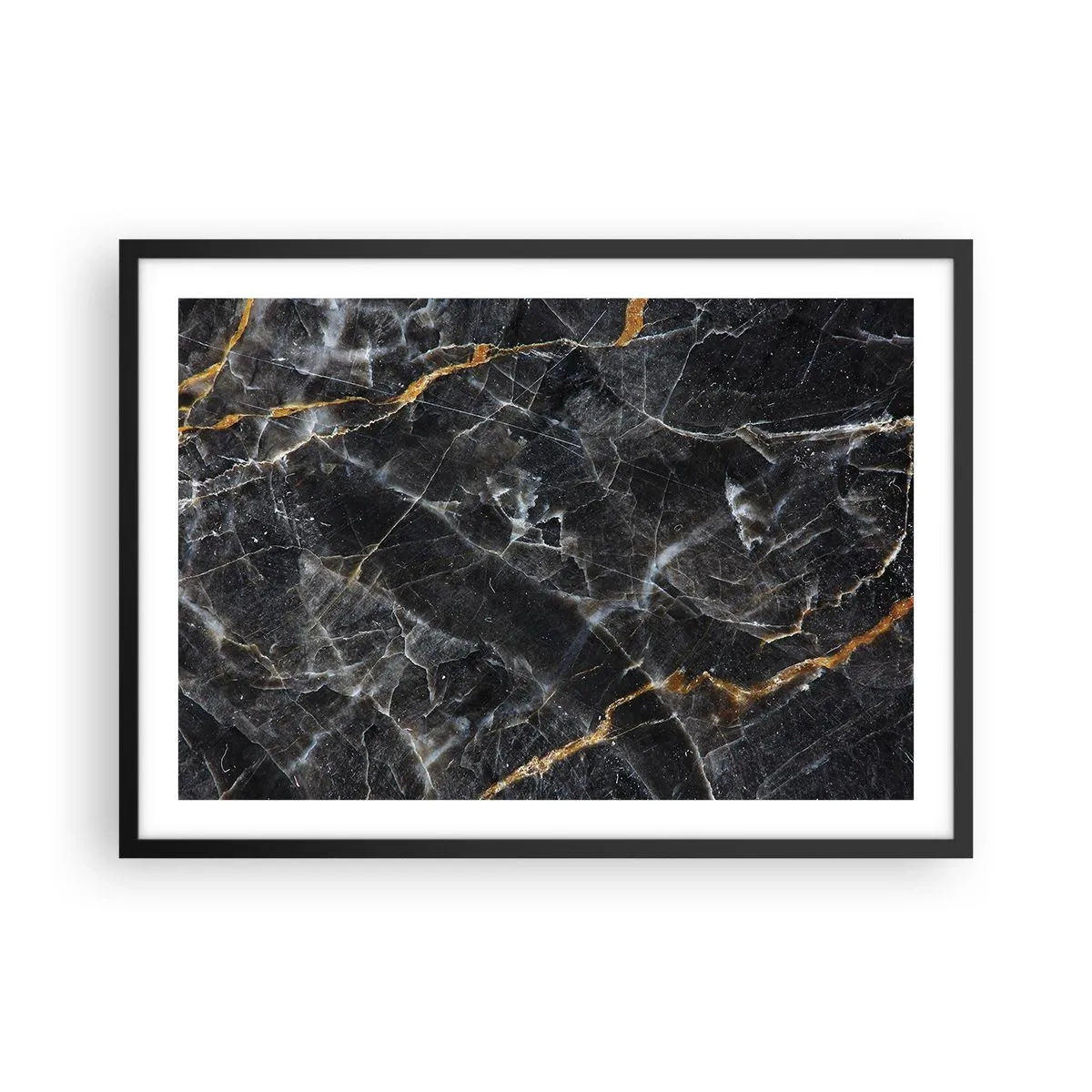 Poster in een zwarte lijst - Het innerlijke leven van de steen - 70x50 cm