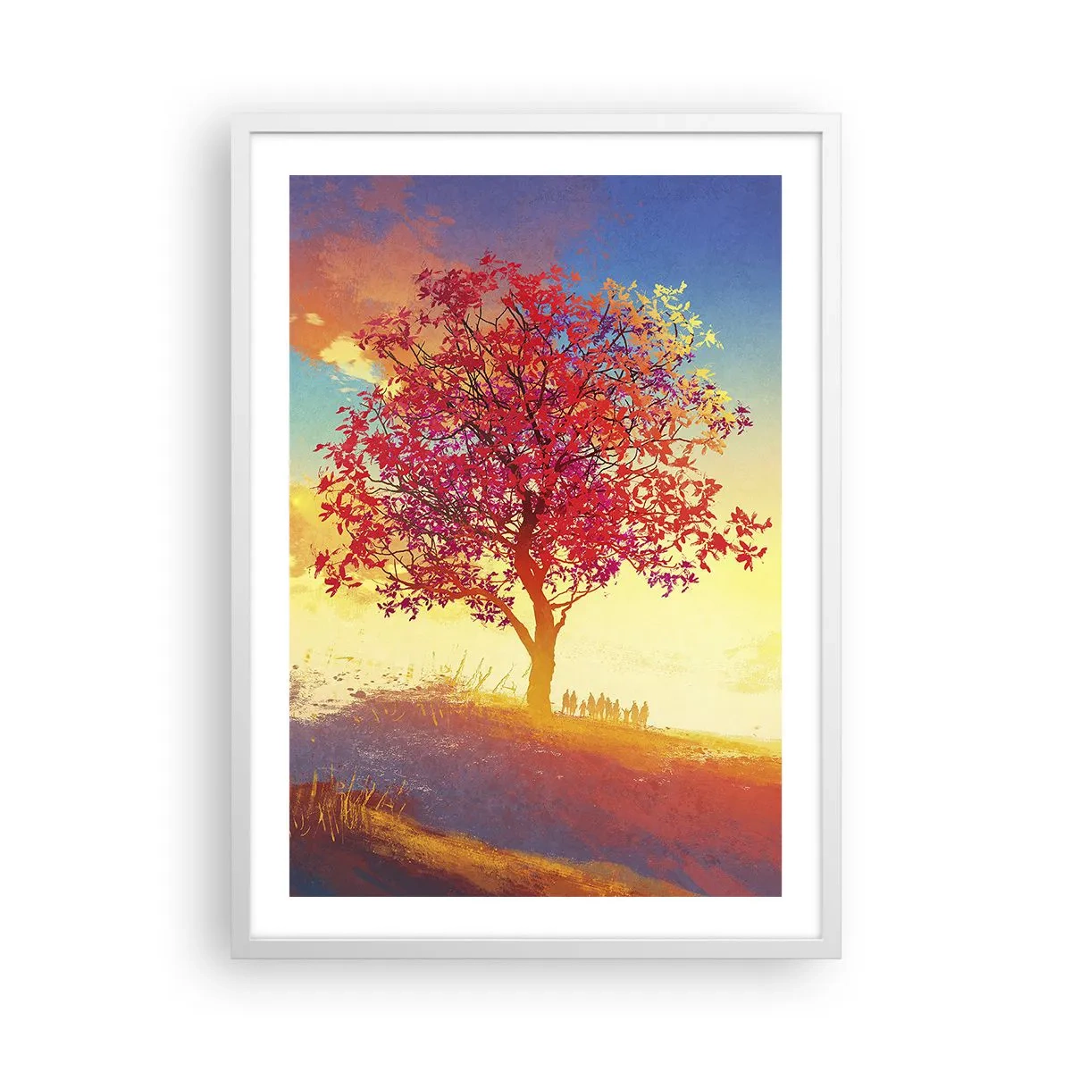 Poster in een witte lijst - Pelgrim bij de bestemming - 50x70 cm