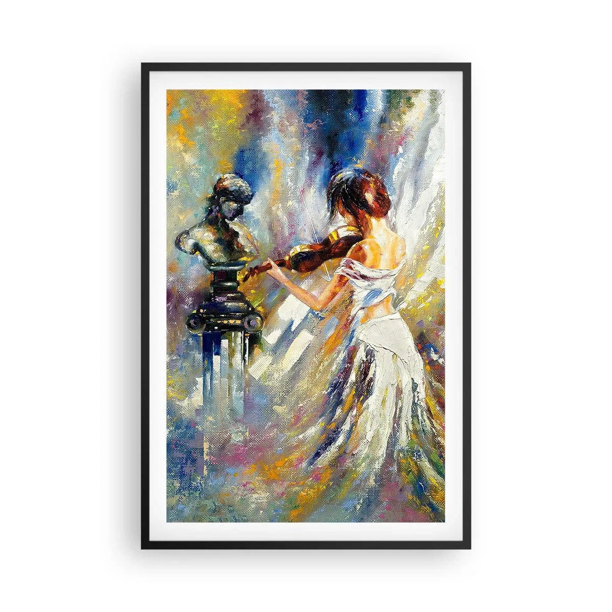 Poster in een zwarte lijst - Herleven met gevoel - 61x91 cm