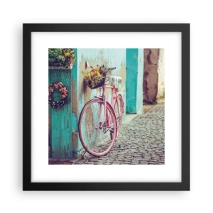 Poster in een zwarte lijst - Ben zo terug - 30x30 cm