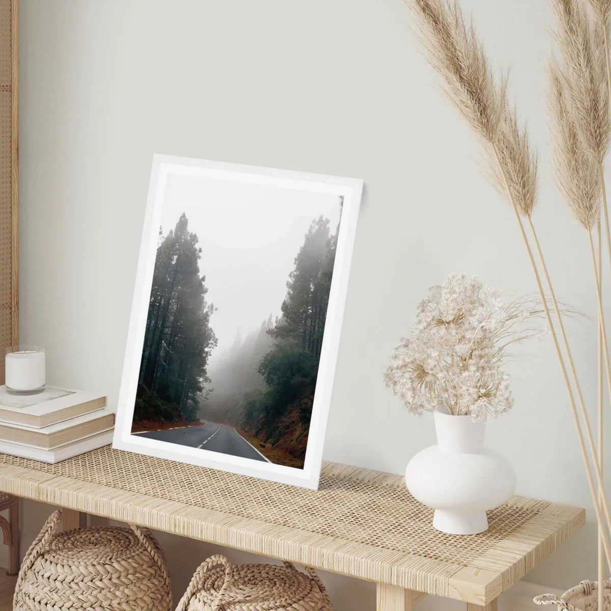 Poster in een witte lijst - Een verhaal over een magisch bos - 50x70 cm