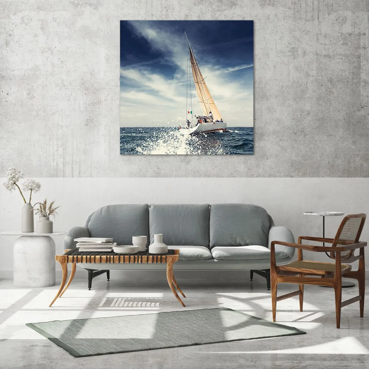 Schilderen op glas - Ze halen ons niet in! - 60x60 cm