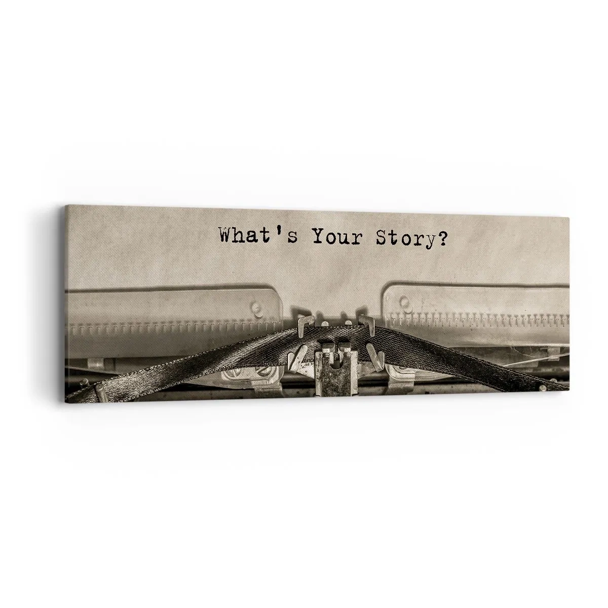 Schilderen op canvas - Vertel het mee - 90x30 cm