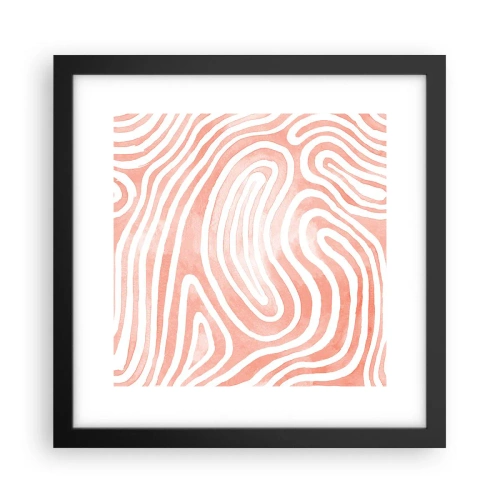 Poster in een zwarte lijst - In het koraallabyrint - 30x30 cm