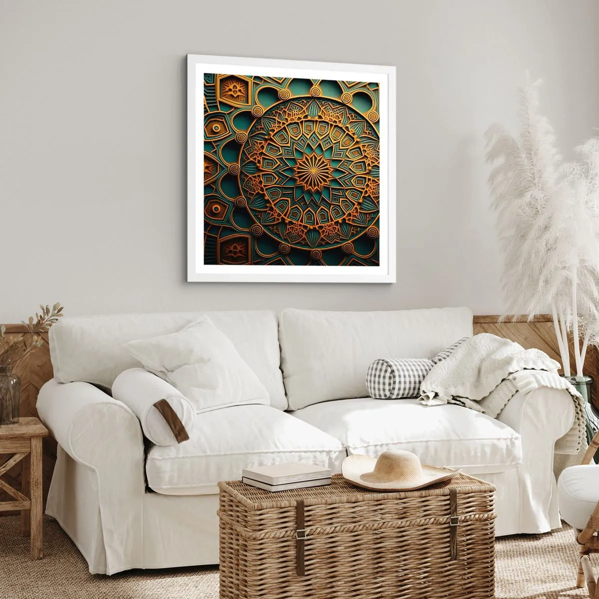 Poster in een witte lijst - In Arabische sfeer - 50x50 cm