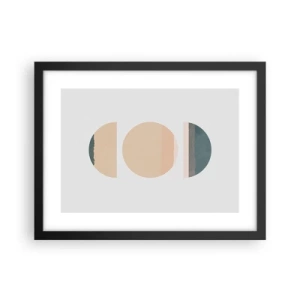 Poster in een zwarte lijst - Een Wiel achter een andere - 40x30 cm