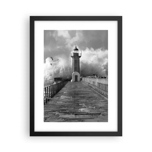 Poster in een zwarte lijst - Onbevreesd - 30x40 cm