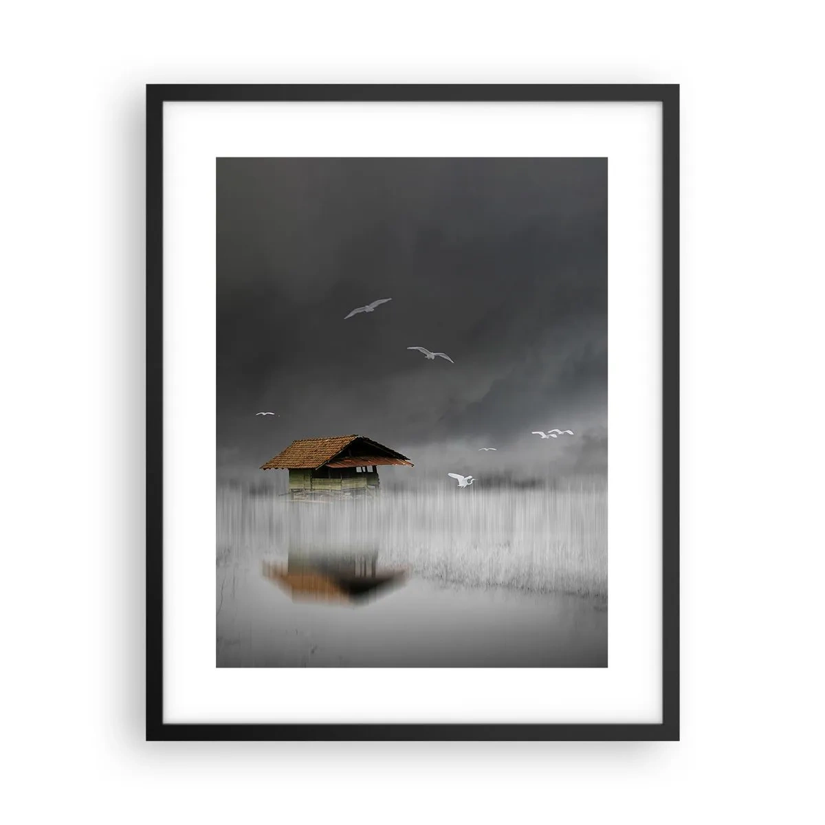 Poster in een zwarte lijst - Beschutting tegen regen - 40x50 cm