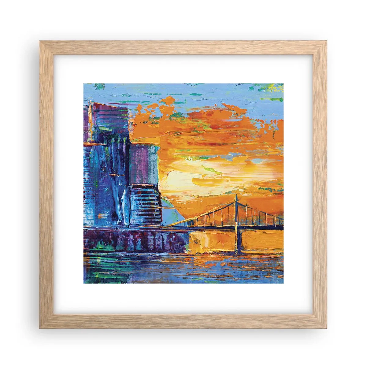 Een poster in een licht eiken lijst - Cultuur en natuur - 30x30 cm
