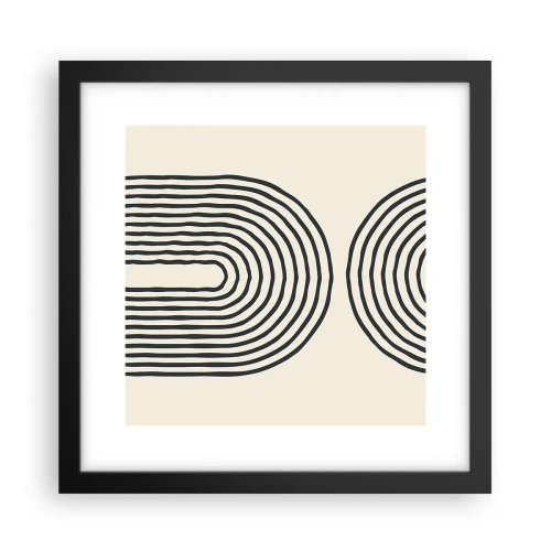 Poster in een zwarte lijst - In een ogenblik ... - 30x30 cm