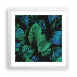 Poster in een witte lijst - In de groene menigte - 40x40 cm