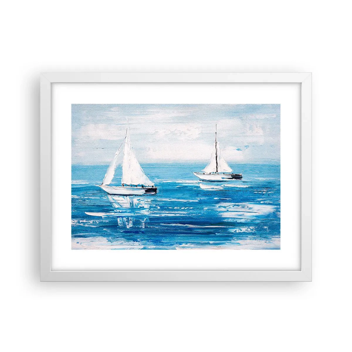 Poster in een witte lijst - Met een vriend aan mijn zijde - 40x30 cm