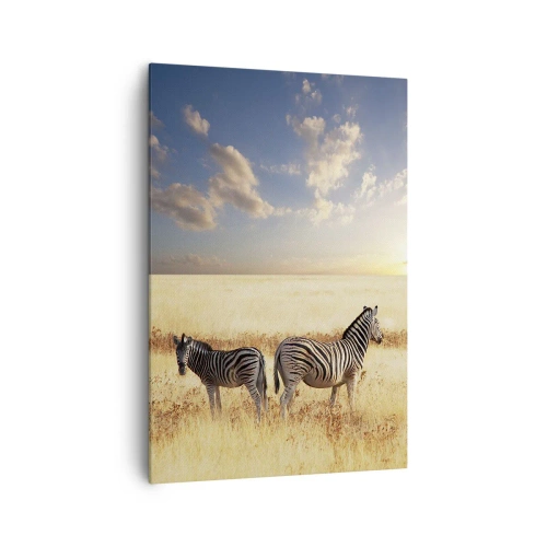 Schilderen op canvas - Ga weg, verstoor onze vrede niet - 70x100 cm