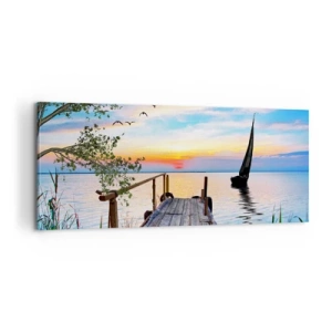 Schilderen op canvas - Goedeavond - 100x40 cm