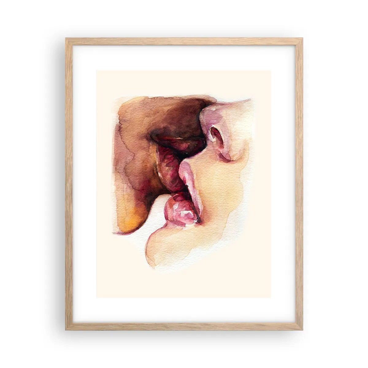 Een poster in een licht eiken lijst - Zoals dag en nacht, aarde en lucht - 40x50 cm