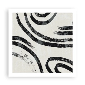Poster - Half gestopt - 60x60 cm