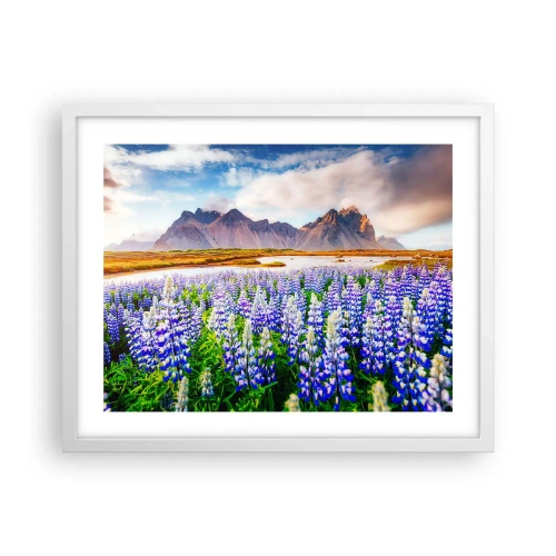 Poster in een witte lijst - Kracht en soberheid naast zachtheid - 50x40 cm