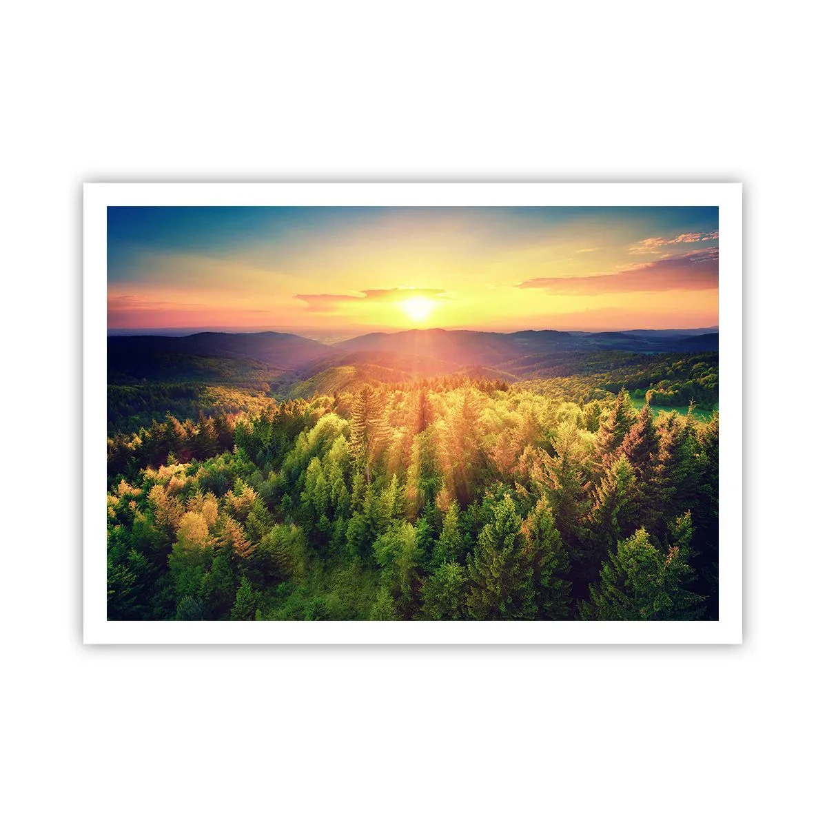 Poster - Hoekpunten en topjes - 100x70 cm