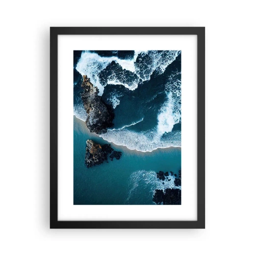 Poster in een zwarte lijst - In golven gewikkeld - 30x40 cm