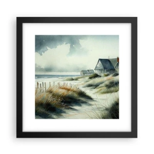 Poster in een zwarte lijst - Weg van de drukte - 30x30 cm