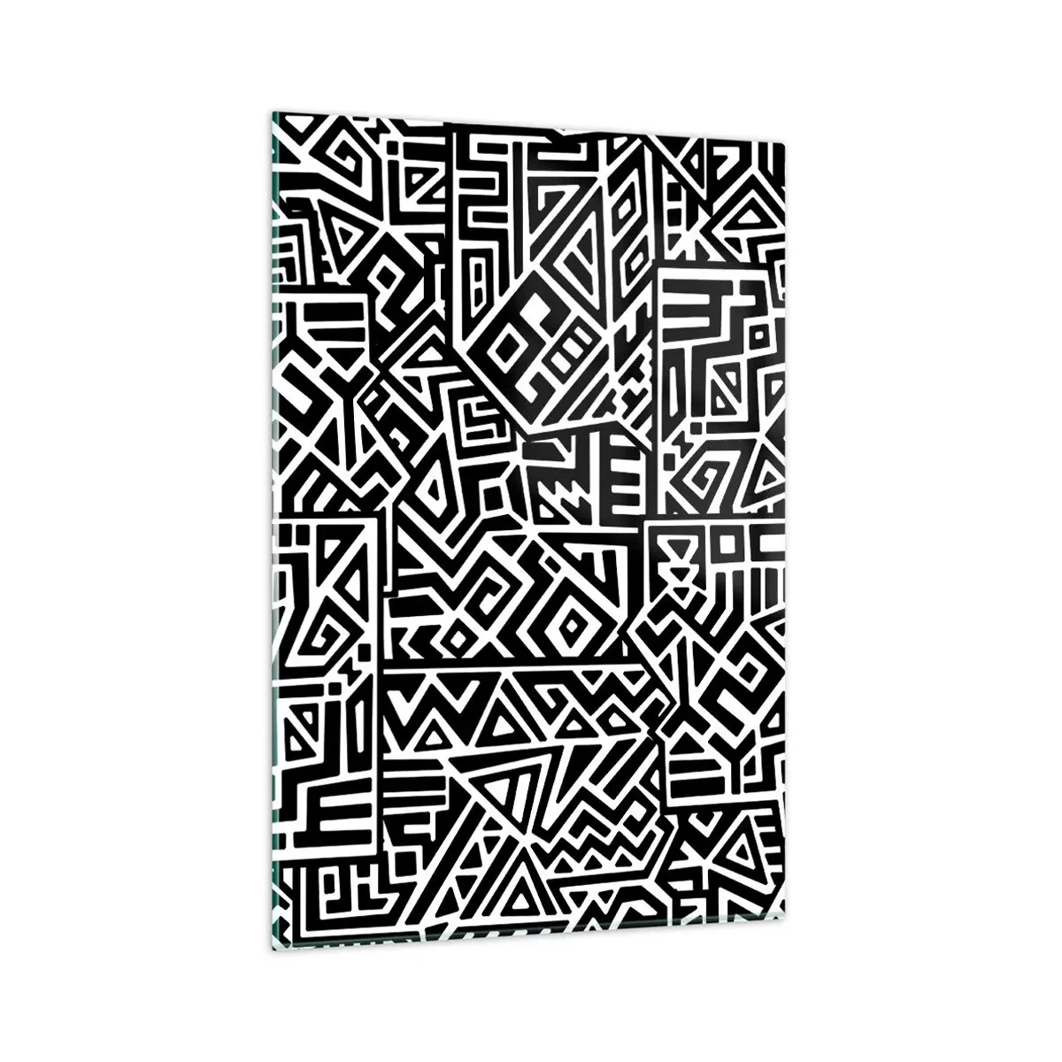 Schilderen op glas - Pre-Columbiaanse compositie - 80x120 cm