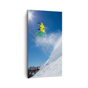 Schilderen op canvas - Dansend met de bergen - 45x80 cm