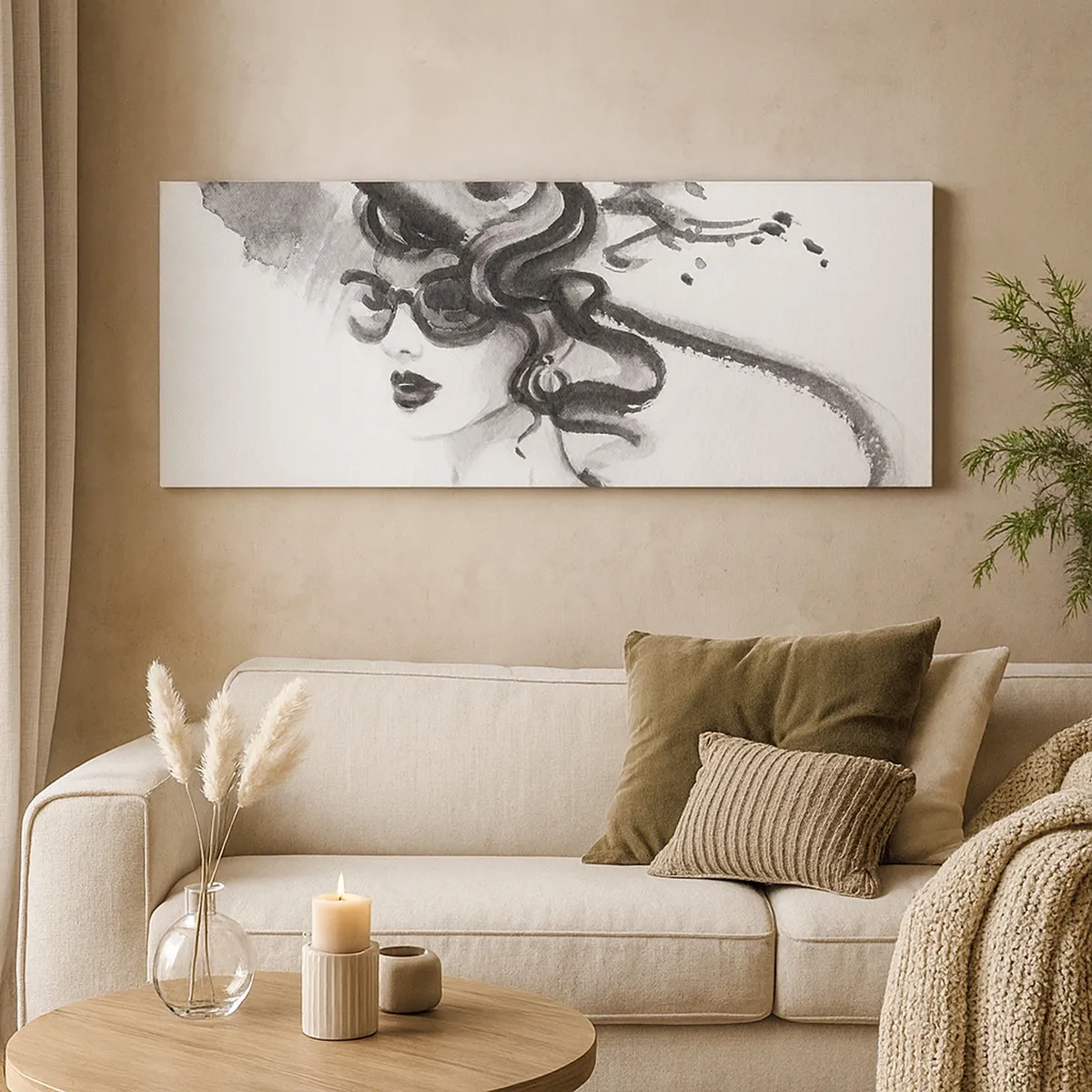 Schilderen op canvas - Een dame met karakter - 30x30 cm