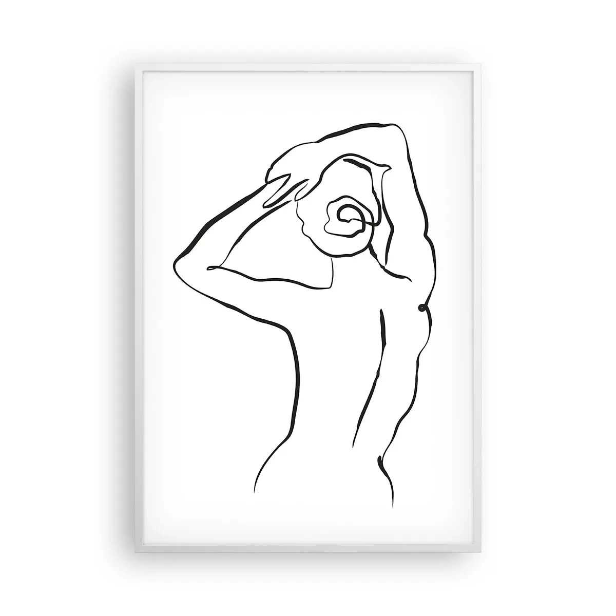 Poster in een witte lijst - Naakt in de ochtend - 70x100 cm