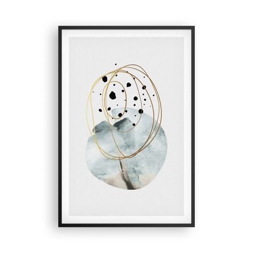 Poster in een zwarte lijst - Omarmd door de ruimte - 61x91 cm