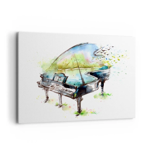 Schilderen op canvas - Betoverd in muziek - 100x70 cm