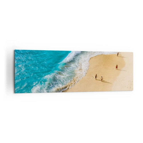 Schilderen op canvas - En dan de zon, het strand… - 160x50 cm