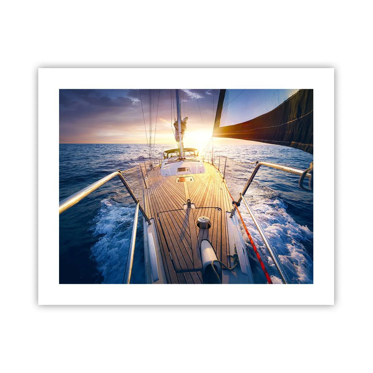 Poster - Lopend op de golven - 50x40 cm