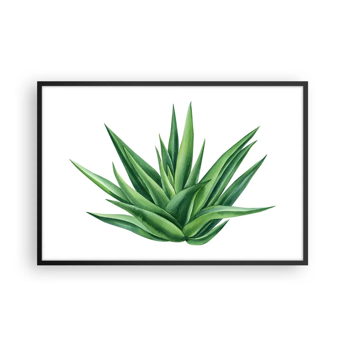 Poster in een zwarte lijst - Groen – kracht – leven - 91x61 cm