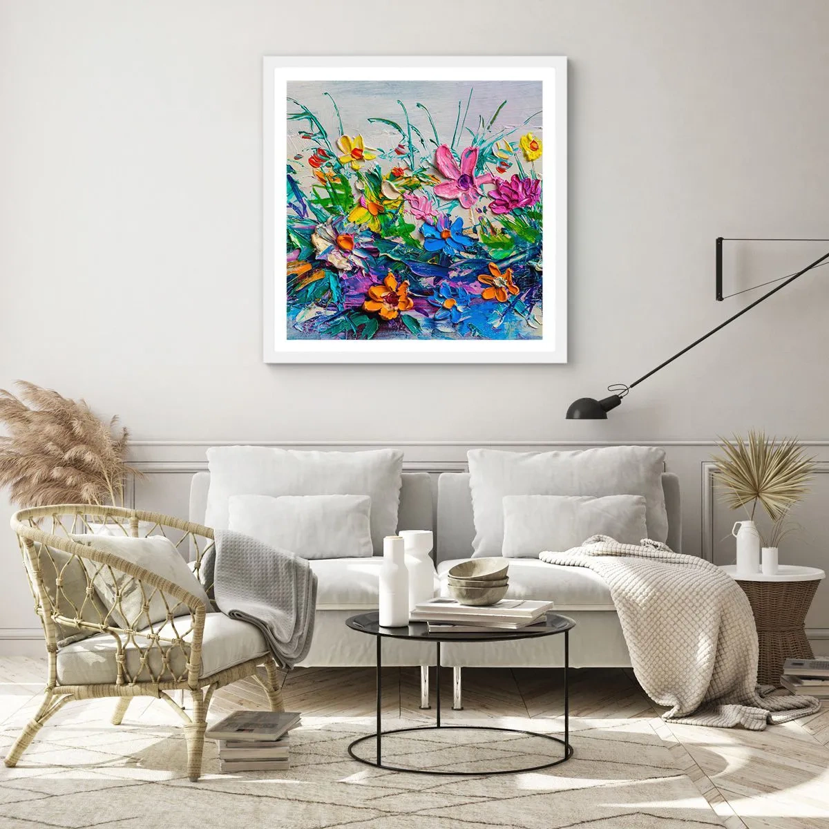 Poster in een witte lijst - Helemaal geen stilleven - 50x50 cm