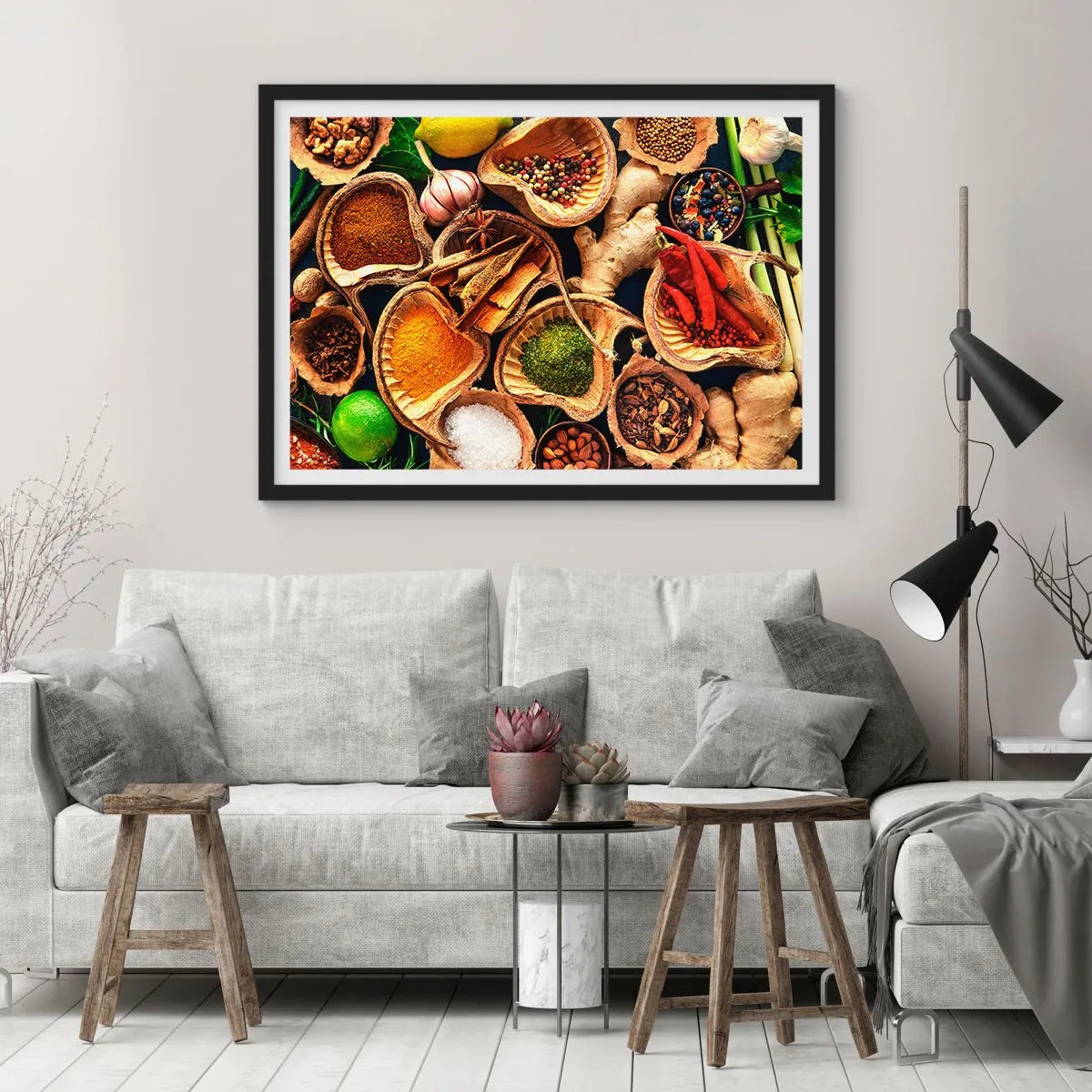 Poster in een zwarte lijst - Neem wat je wilt - 91x61 cm