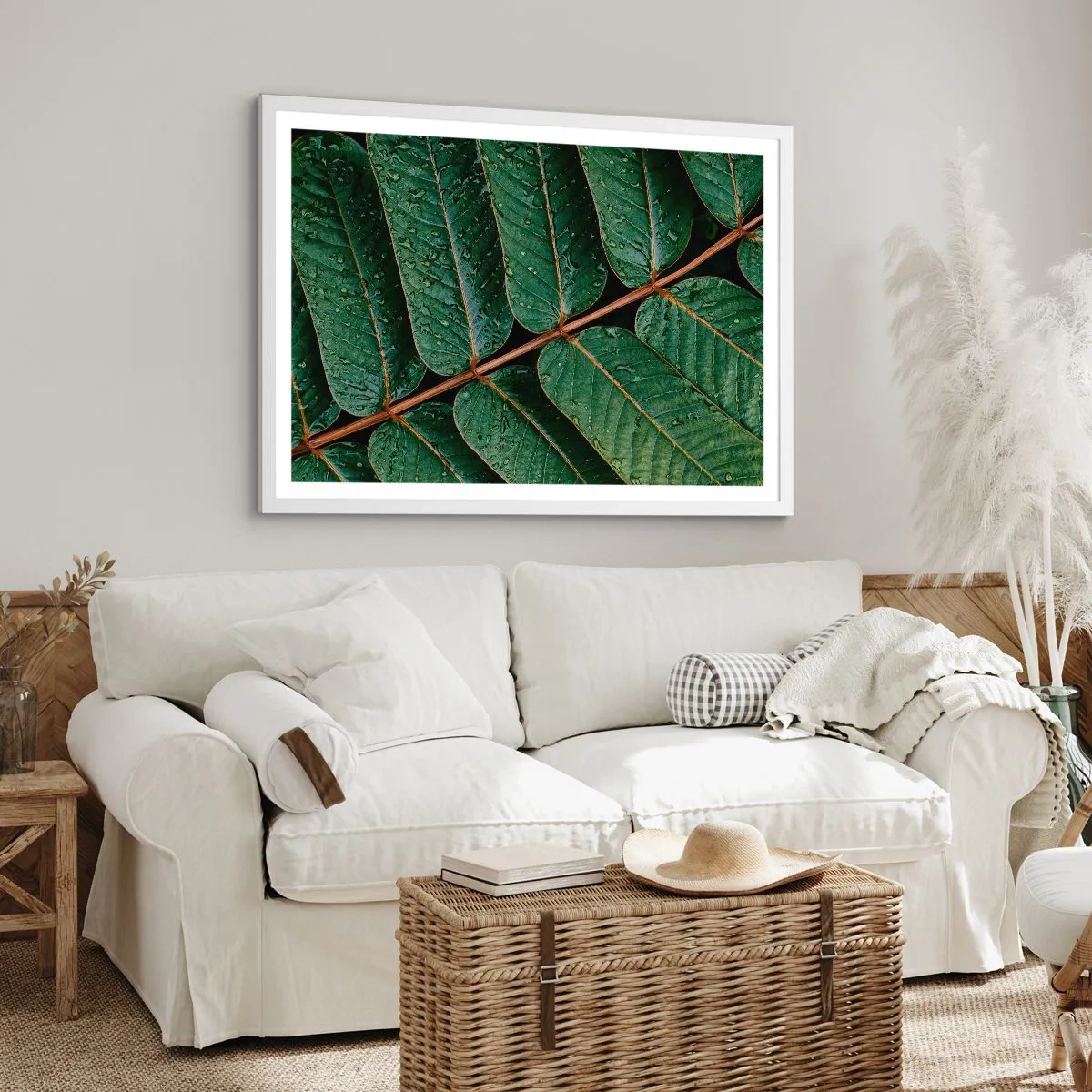 Poster in een witte lijst - In een groen ritme - 40x30 cm