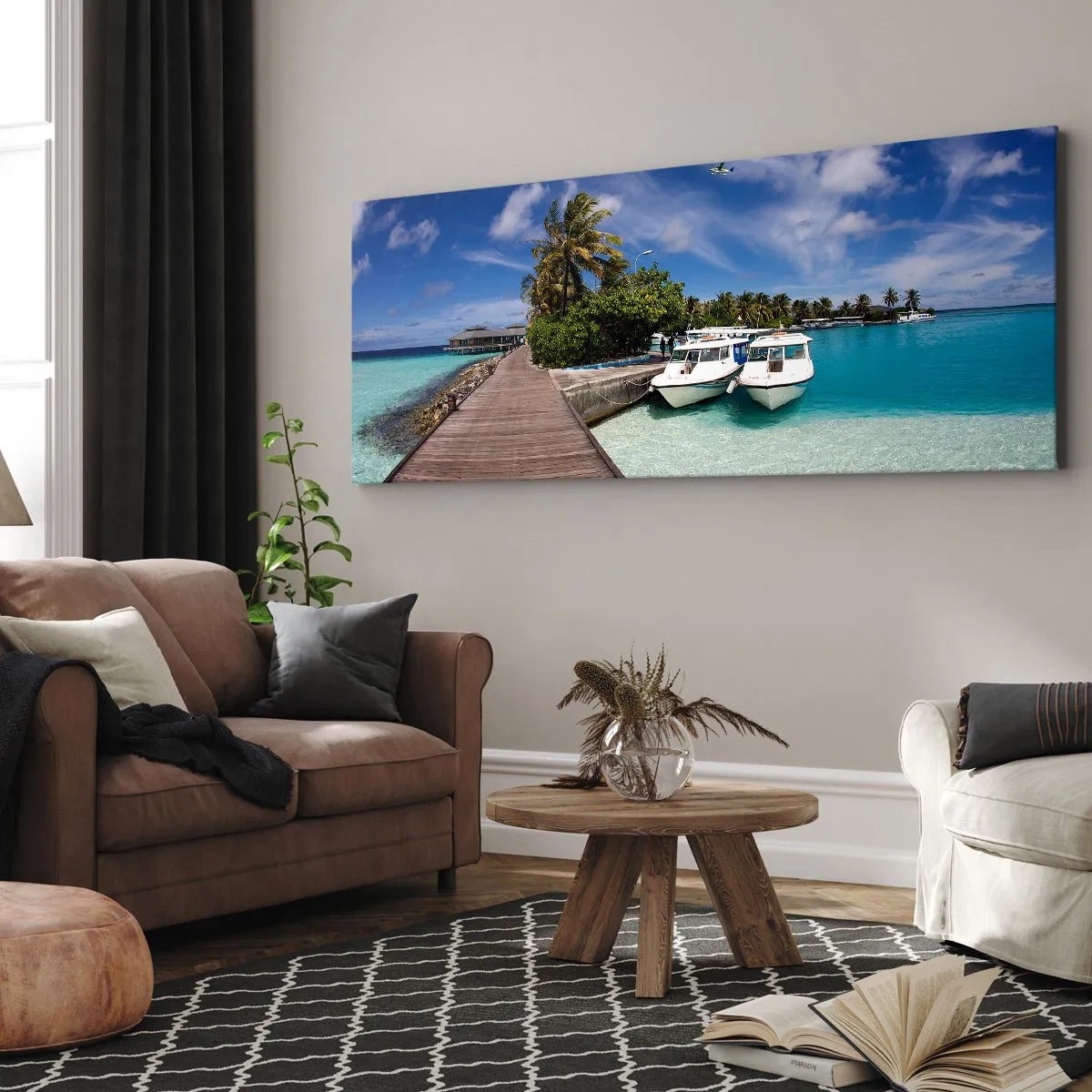 Schilderen op canvas - Toch bestaat het paradijs - 100x40 cm