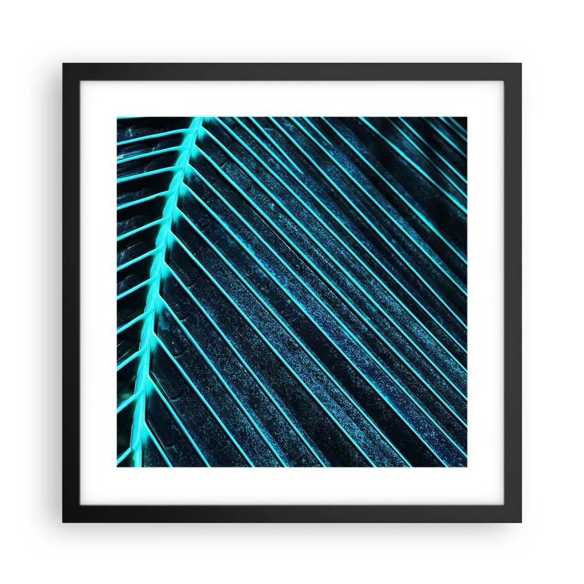 Poster in een zwarte lijst - Groene textuur - 40x40 cm